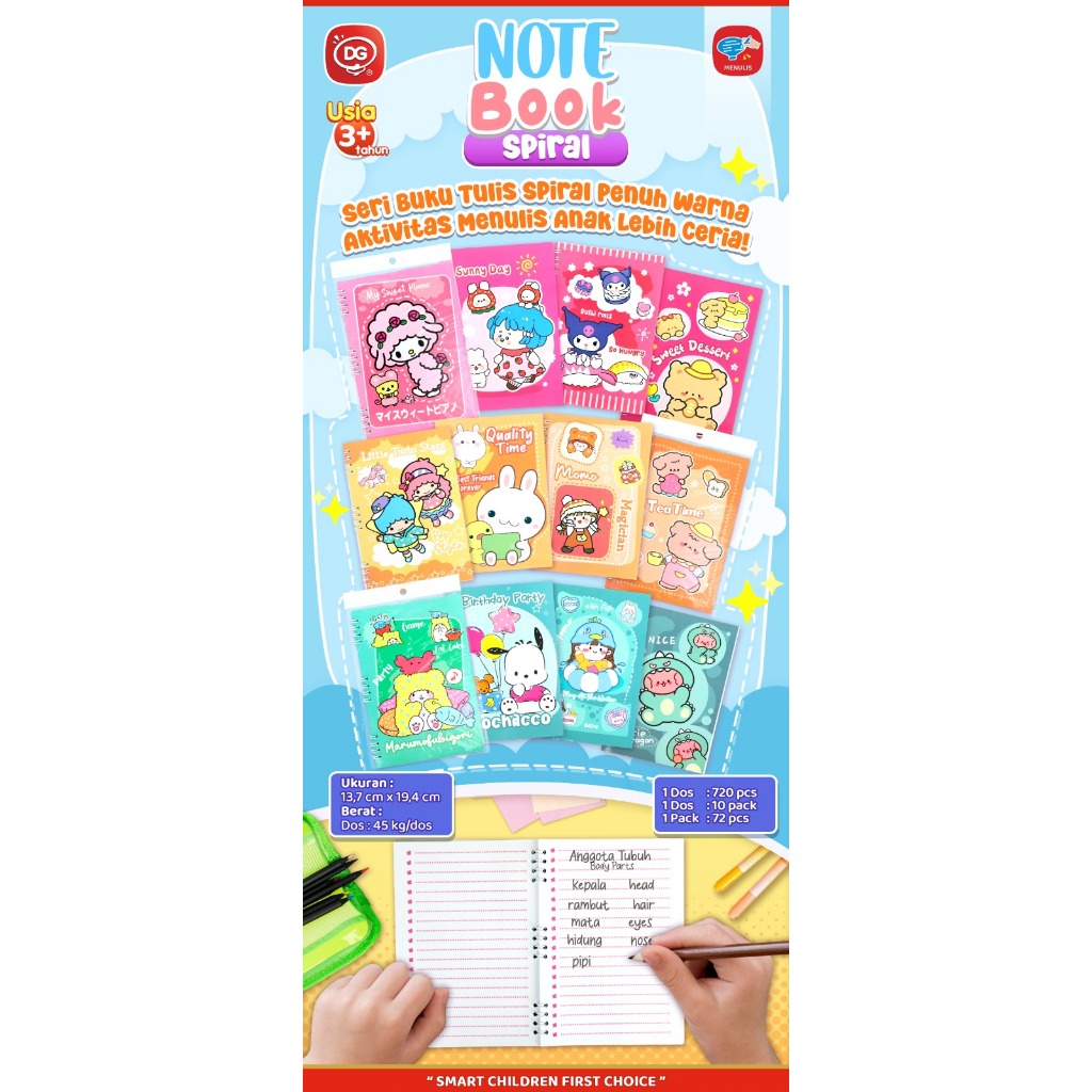 

1 PACK BUKU TULIS DG 38 LEMBAR ISI 10 BUKU