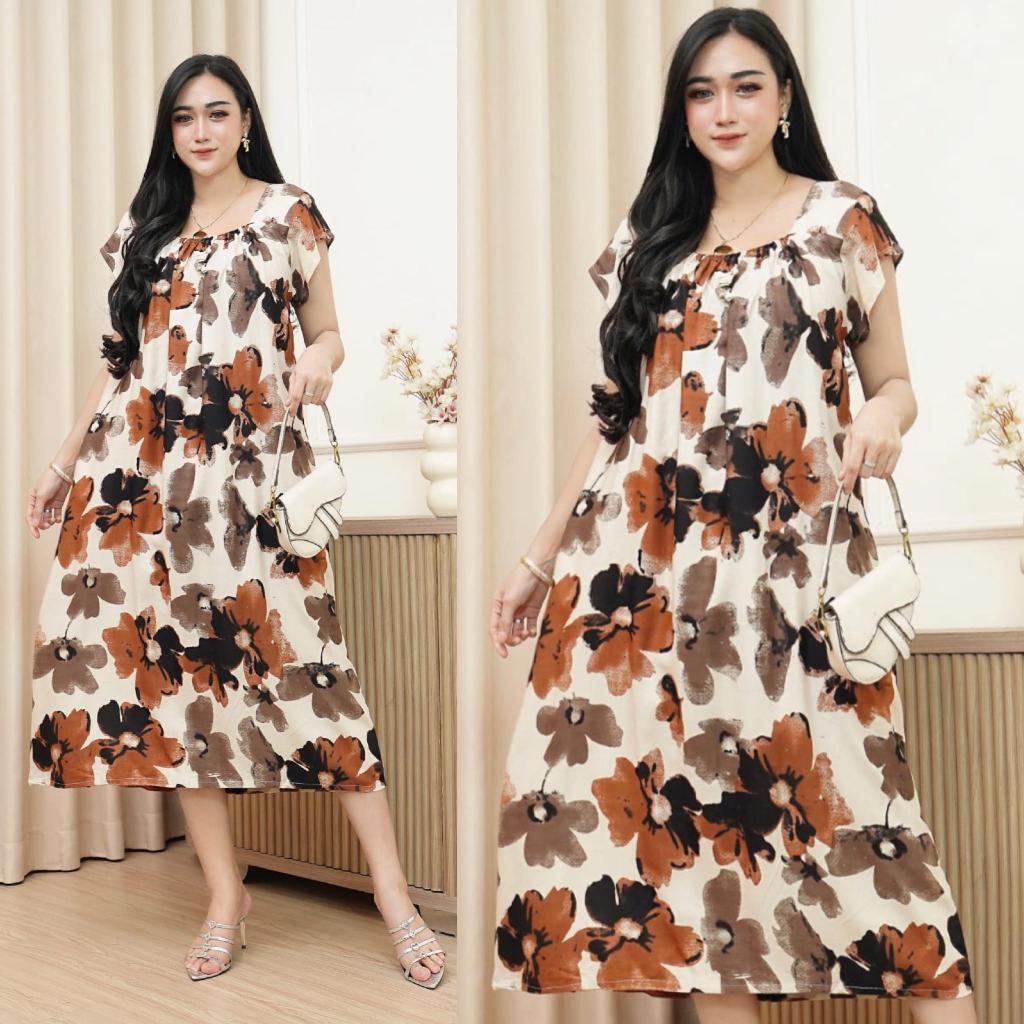 Daster Yukensi Jumbo Floris Ld 130cm Pb 115cm Daster Terbaru 2025 Daster Kekinian
