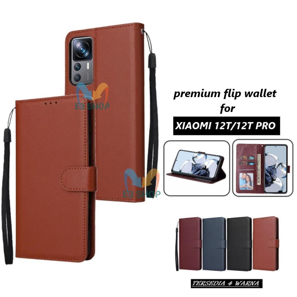 BestPromo Case Hp For Xiaomi 12T / Xiaomi 12T Pro Premium Flip Wallet Flip Case Magnet Casing Flip