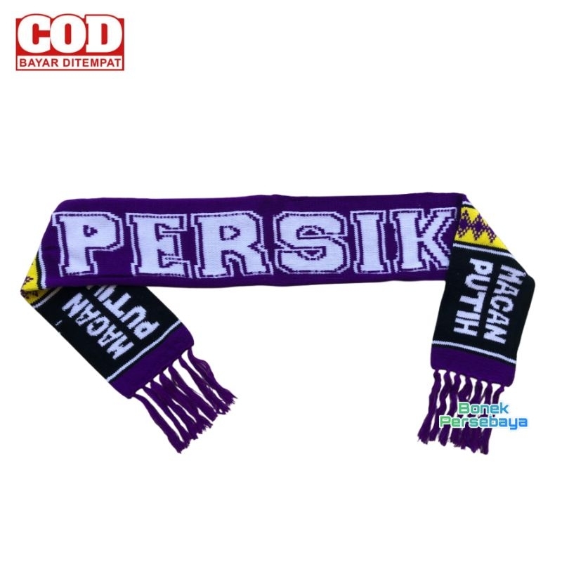 Syal Rajut Persik Kediri Macan Putih - Rajut Berkualitas