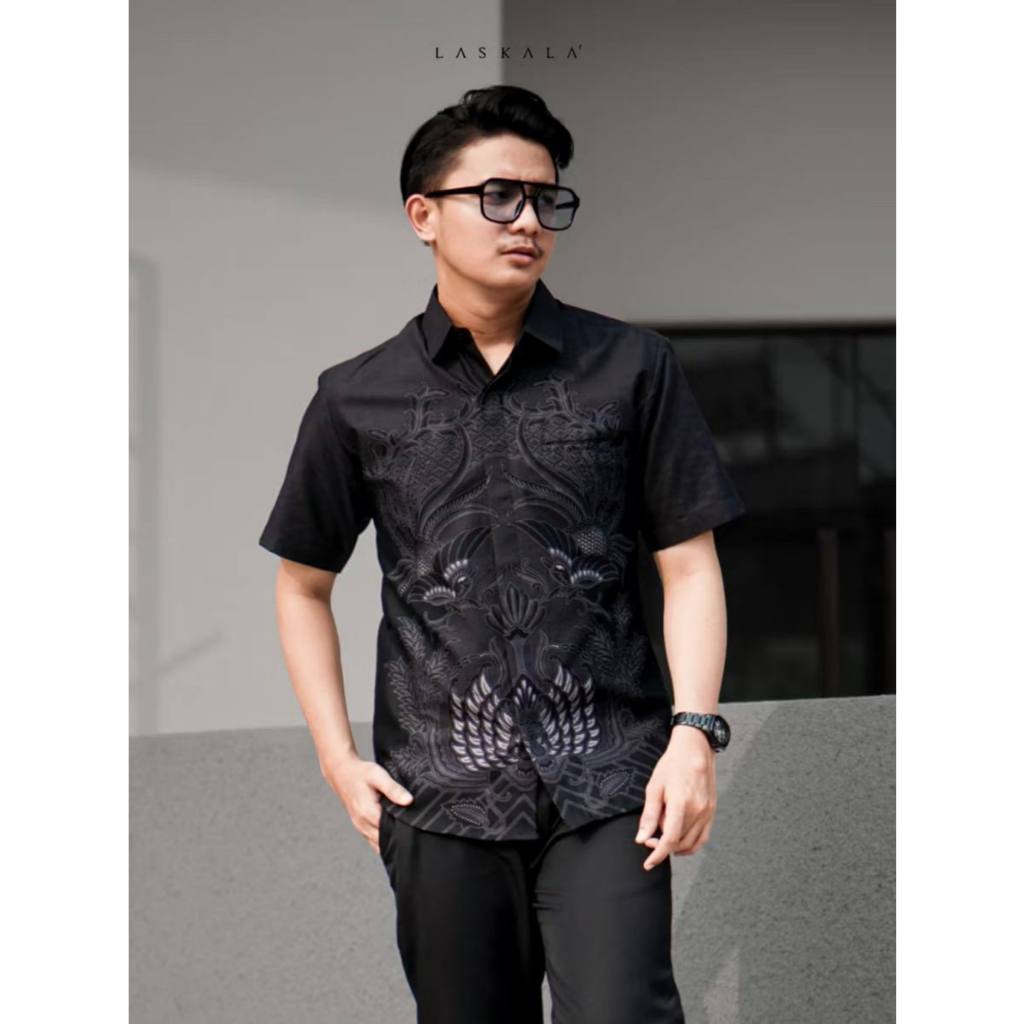 Kemeja Batik Pria Lengan Pendek HEM BATIK pekalongan Size M L XL XXL Sogan Tulis Halus New Arrival