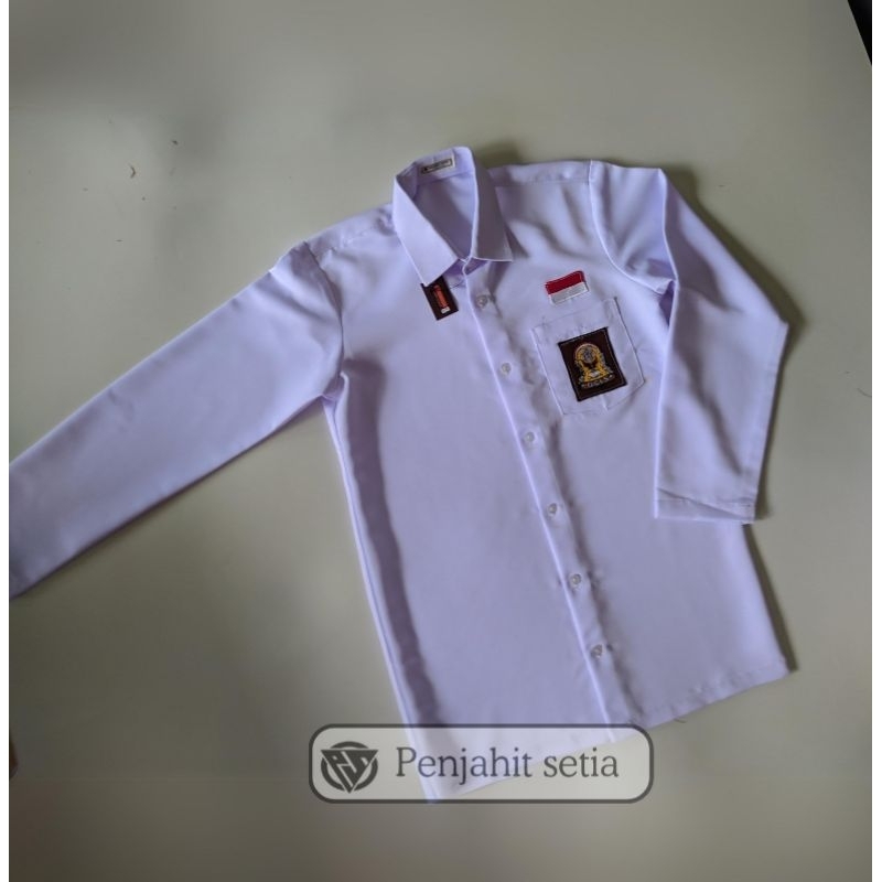 Seragam sekolah-Baju kemeja SMA putih seragam sekolah Sma lengan panjang