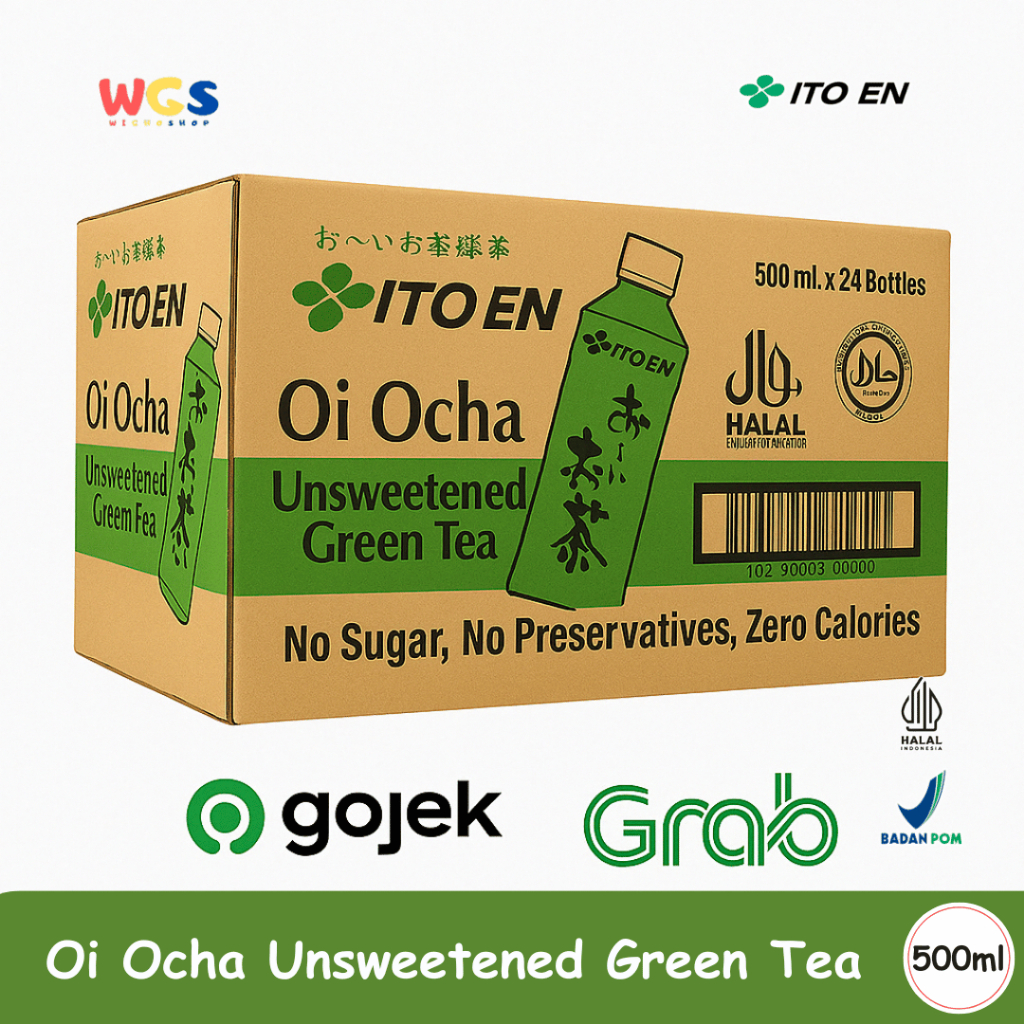 

ITO EN Oi Ocha Unsweetened Green Tea 500mL x 24 – Teh Hijau Jepang Tanpa Gula - Gojek - Grab