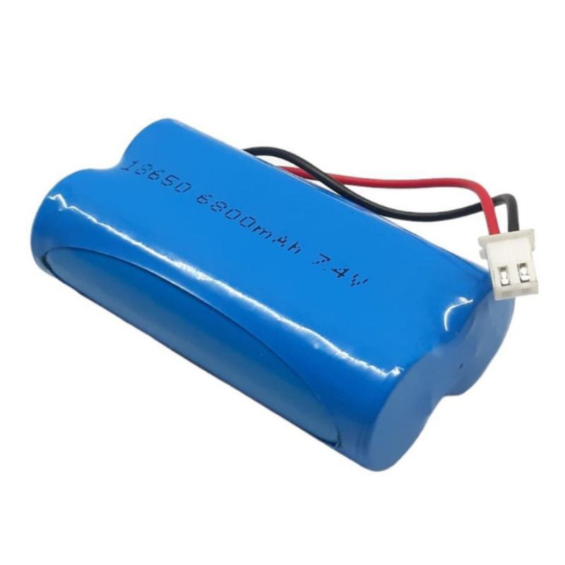 Li-ion Battery 2cell 18650 7.4v 6800mAh Socket XH2.54 2pin Baterai Charger Speaker Bluethooth, DVD, 