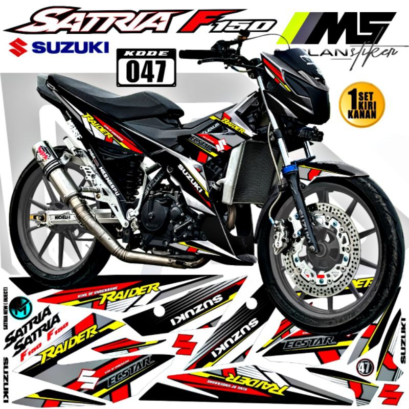 Decal Sticker Striping Variasi Satria Fu Fi injeksi Raider R 150 Fi Suzuki Satria Fu 150 Fi 2016-202