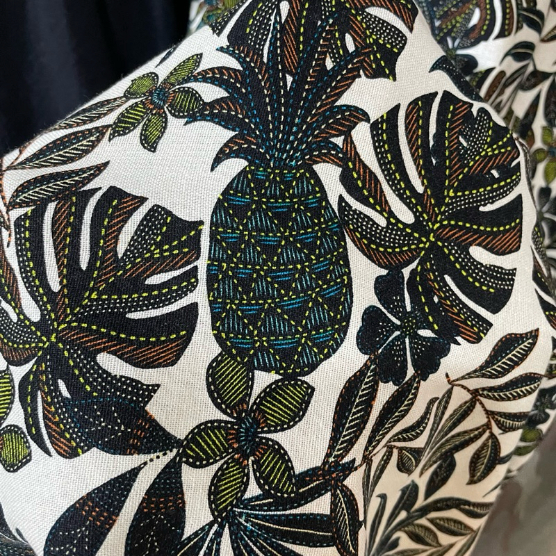 kain katun linen - kain katun linen motif buah impor - kain katun linen original - kain katun linen 