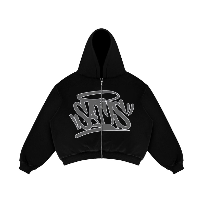 Satisfaction Hoodie Zipper 375GSM DESIRE Black