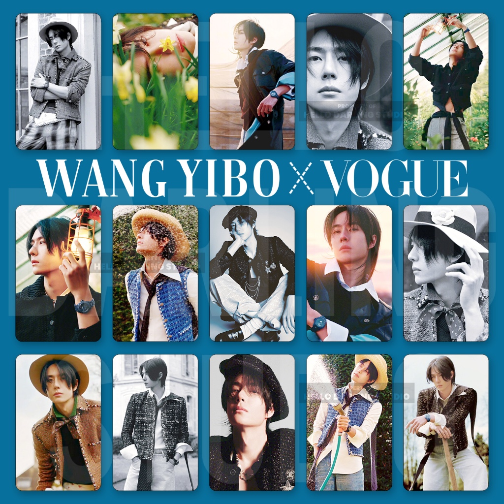15 Pcs Wang Yibo Vogue China 2025 Photocard set. Unofficial. Fan Made.