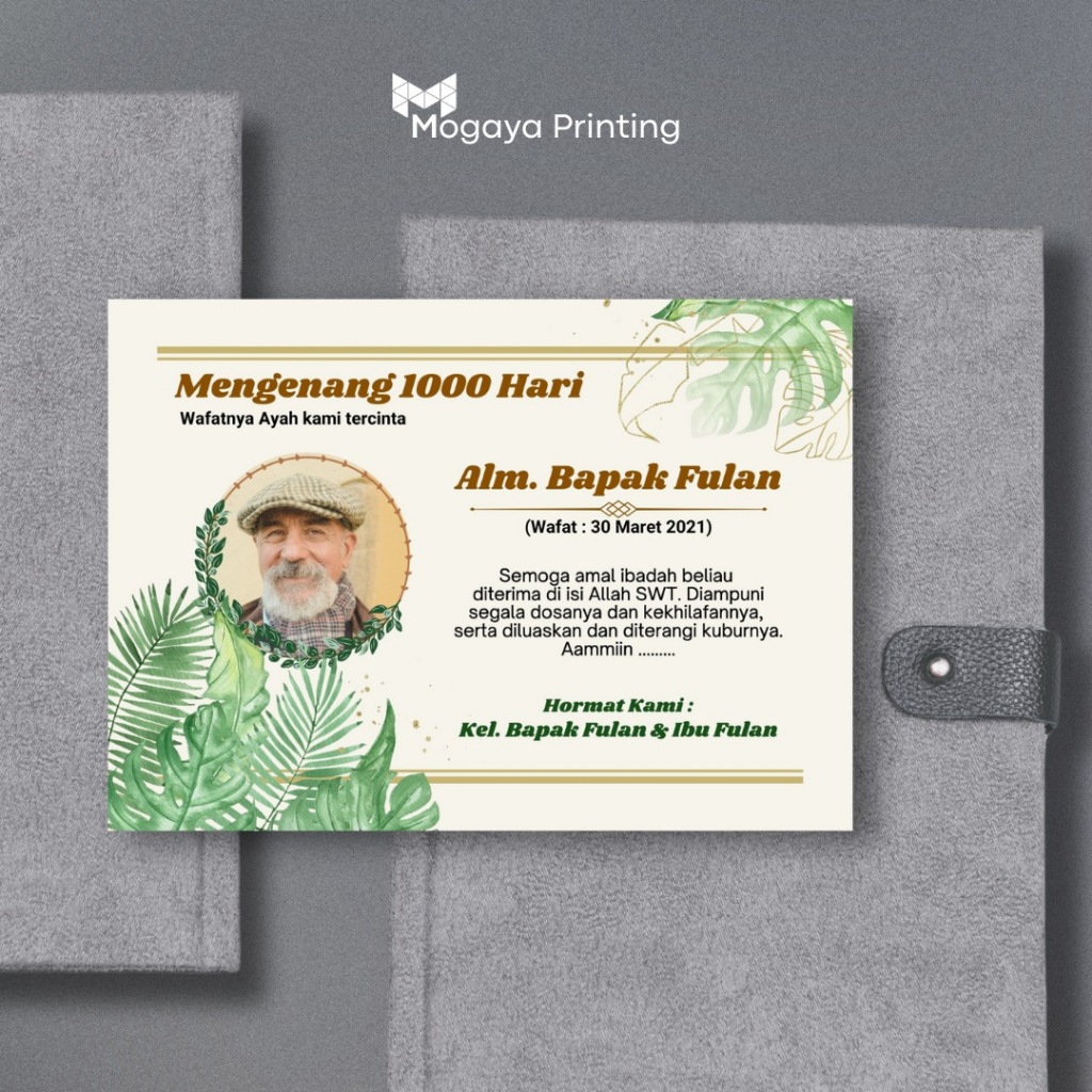 Cetak Stiker Tahlil Kematian Kotak Nasi Mogaya Printing A1