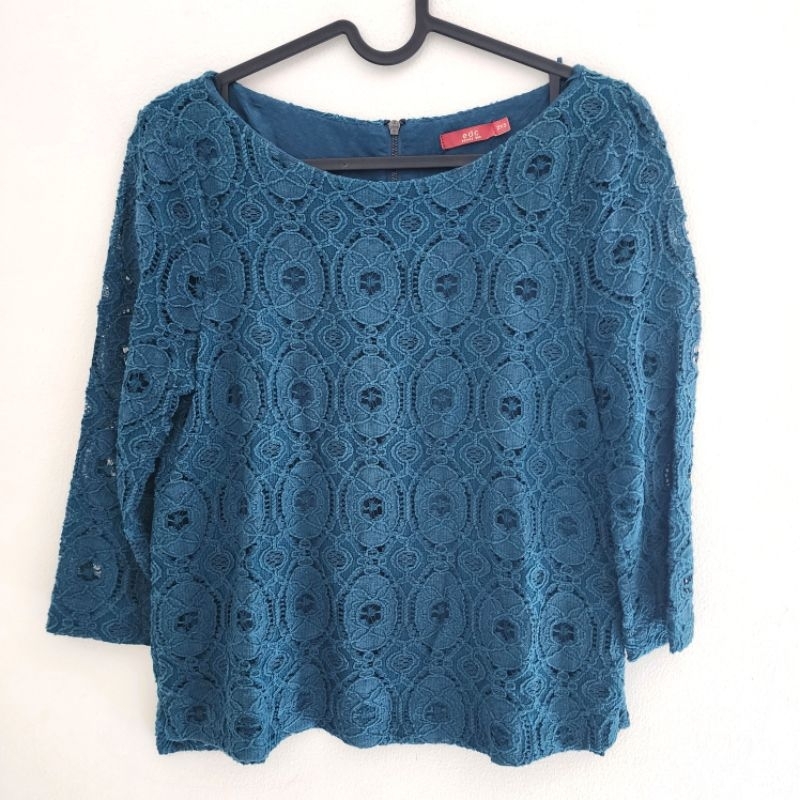 preloved Esprit EDC Women Blue Blouse