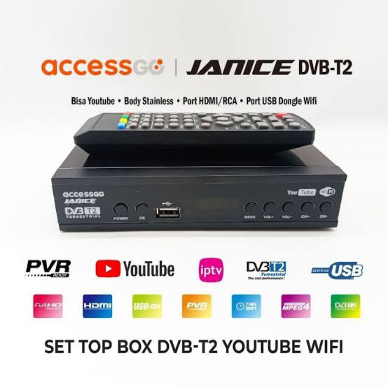 STB Set Top Box HDTV DVB-T2 Digital Janice AccessGo