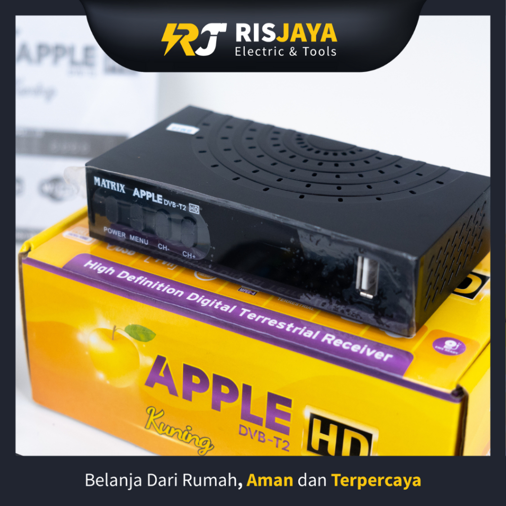 STB 'SET TOP BOX' Merk MATRIX APPLE KUNING DVB-T2 HD