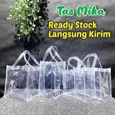 1 PCS - TAS MIKA BENING BANYAK UKURAN / TAS MIKA HAMPERS / TAS MIKA BENING TRANSPARAN SOUVENIR ULANG