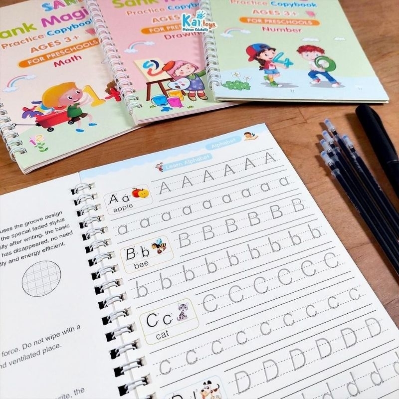 4 BUKU SANK MAGIC BOOK BUKU BELAJAR MENULIS MEMBACA ANAK TK PAUD