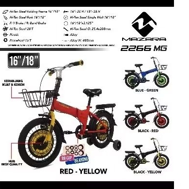 Sepeda lipat BMX Mazara UK 18 inch