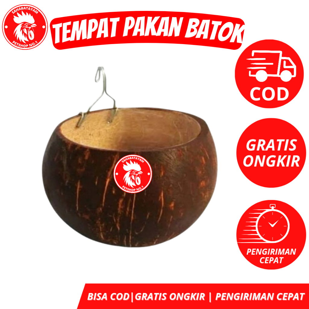 Tempat Pakan Ayam Batok Wadah Pakan Ayam Tempat Pakan Ayam Bangkok Wadah Pakan Ayam Mangkuk Pakan Ay