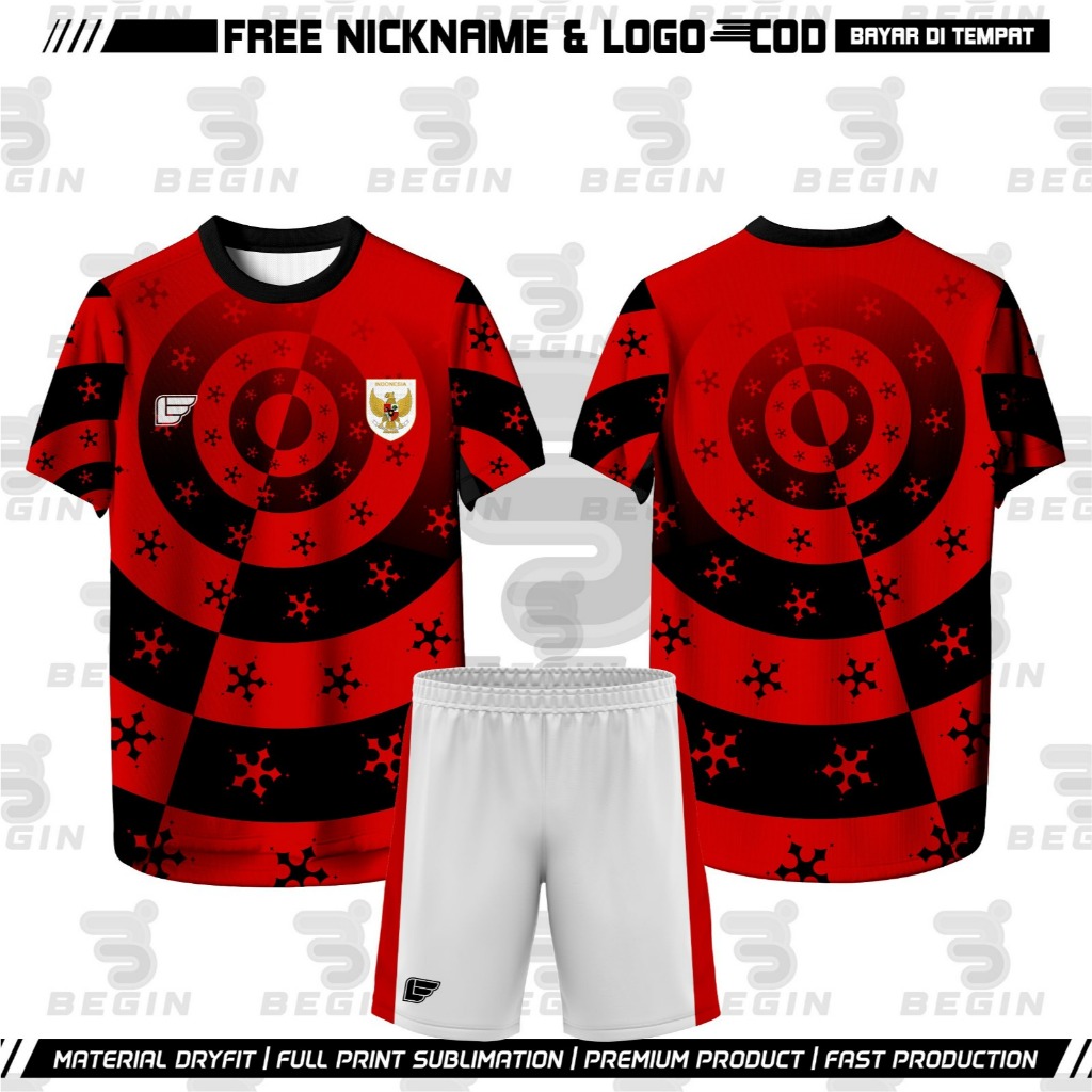 JERSEY TRAINING TIMNAS INDONESIA RED WCQ 2025 PRE-MACTH FULL PRINTING BISA PASANG NAMA DAN NO