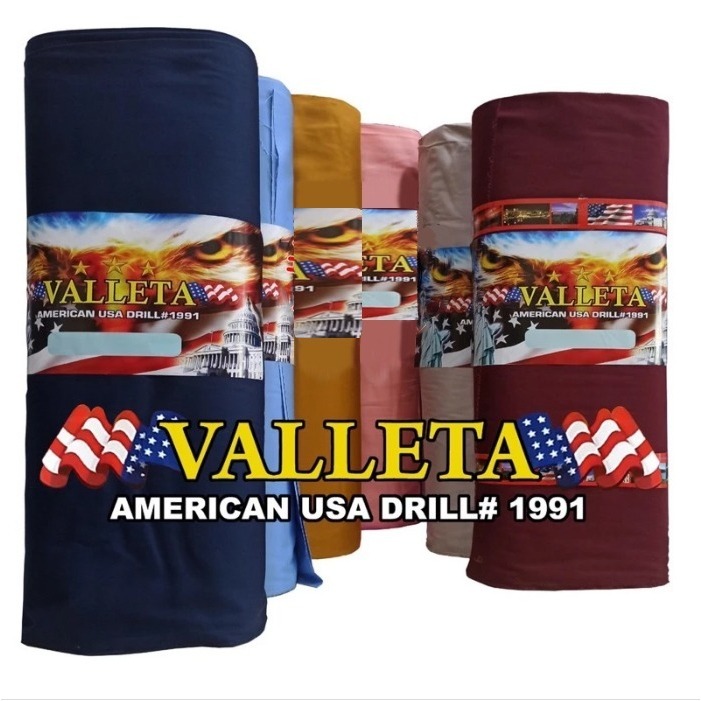 ( Per Setengah Meter Eceran ) Kain Twill Seragam AMERICAN DRILL TR20S VALLETA / VERLANDO