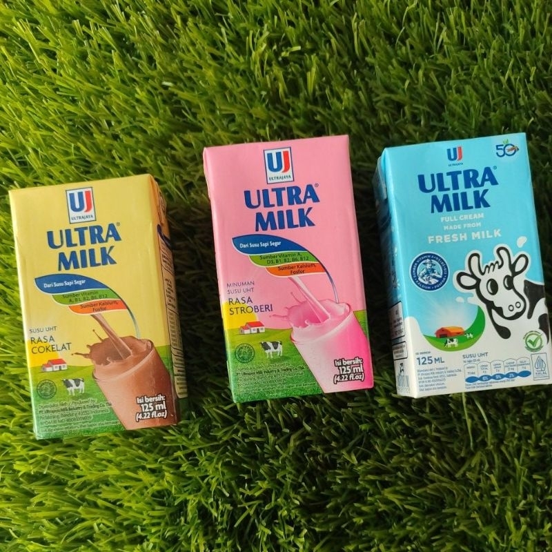 

Susu Ultra 125Ml coklat full cream stroberi