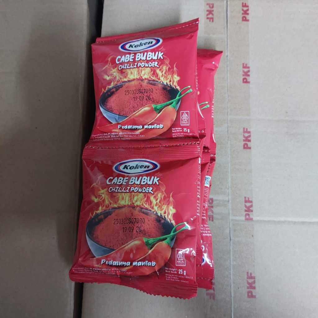 

Koken Cabai Bubuk Original Asli Pedas Serbaguna Bumbu Tabur Snack Nasi Goreng 10X25 Gram -Rr