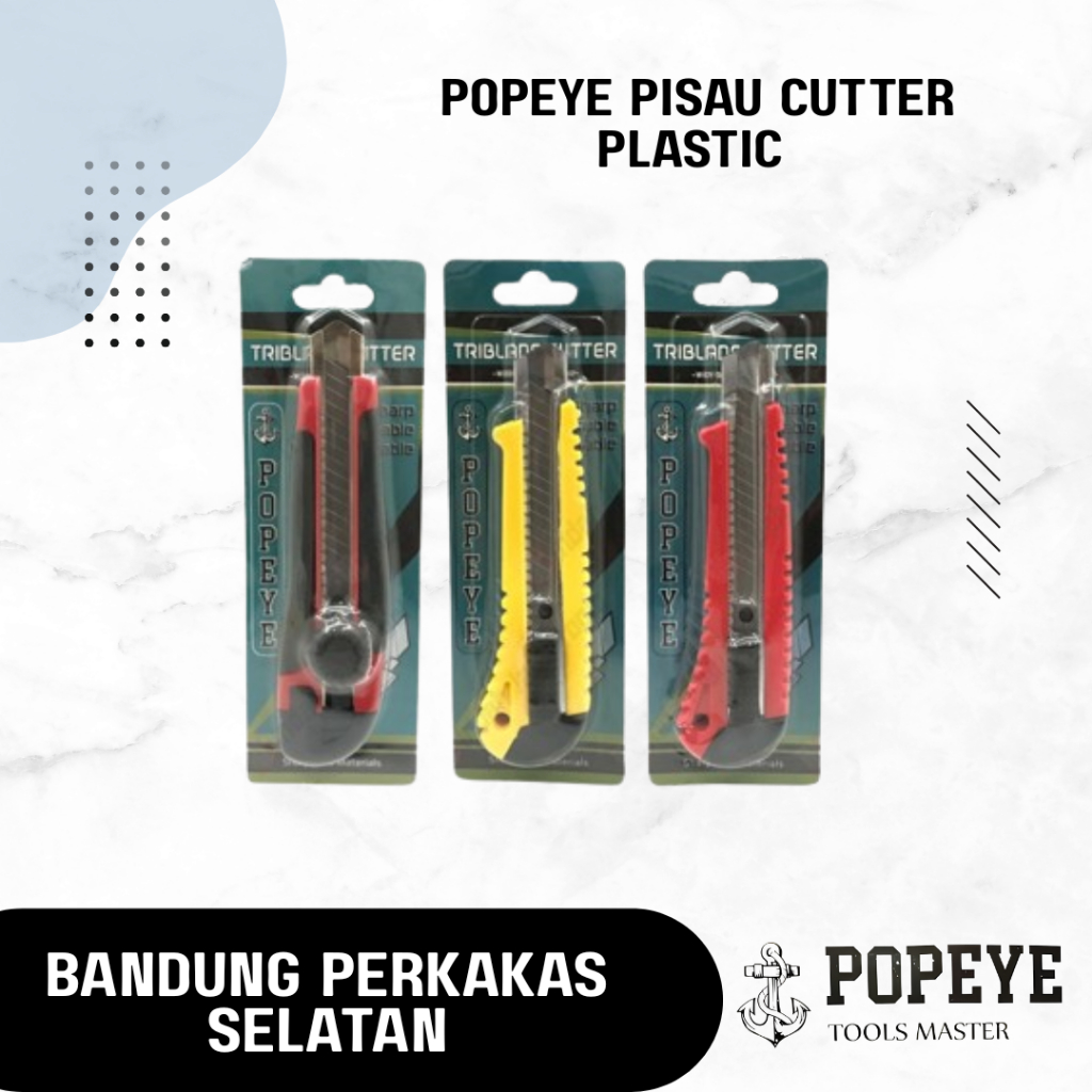 

POPEYE Pisau Cutter Plastic - Cuter Plastik Pemotong Kertas Kater