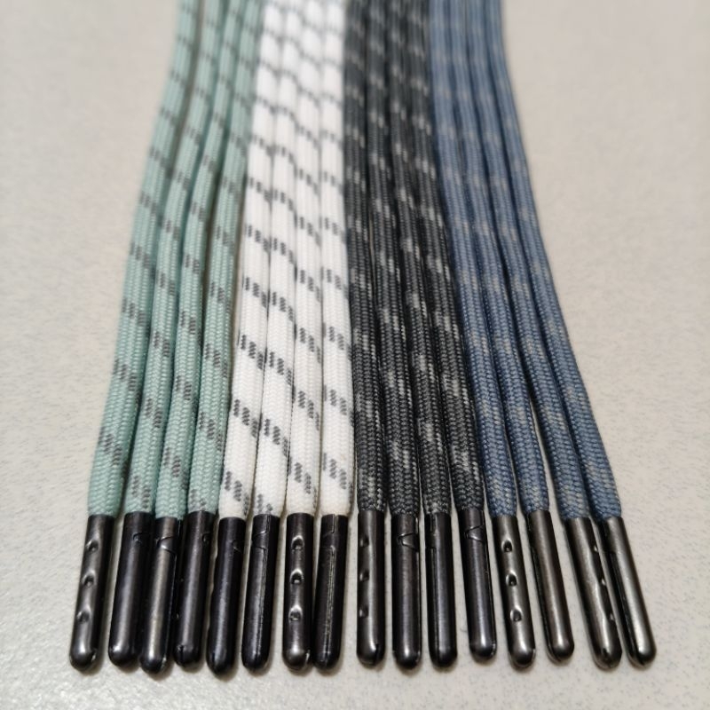 tali sepatu bulat motif aglet besi 3,5 mm