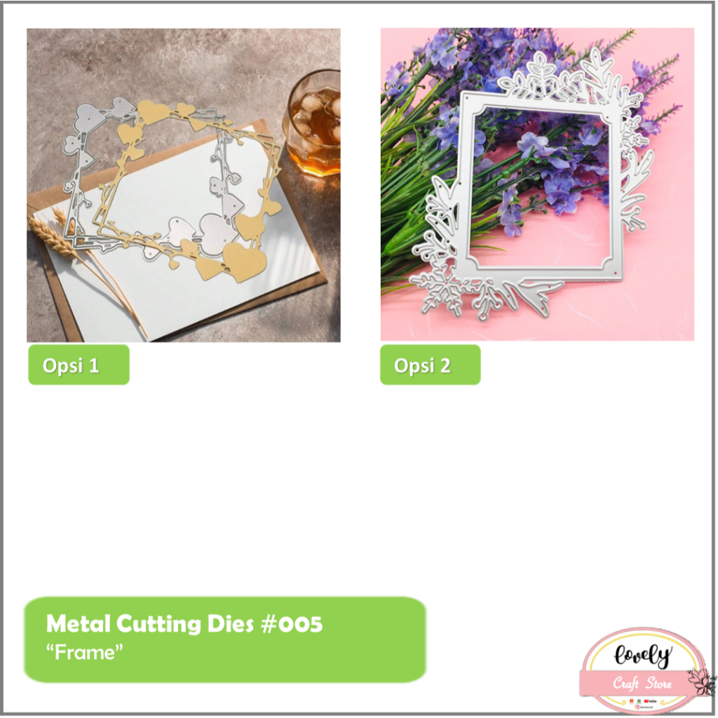 

Metal Cutting Dies #005 - frame square Cetakan Stensil Metal, Stencil untuk bahan mahar, journal, scrapbook, etc