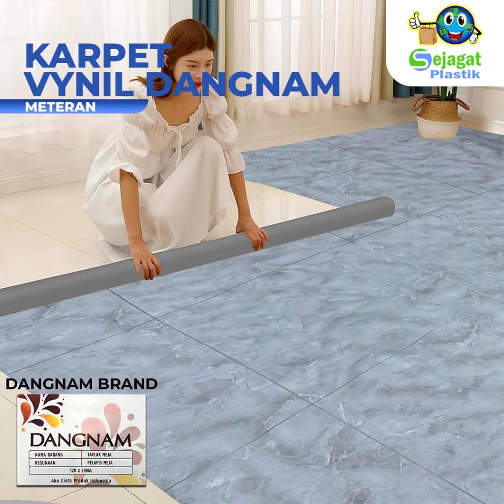 Sejagat Plastik - Karpet Lantai Dangnam Vinyl Premium Meteran Karpet Lantai Karpet Waterproof 1.2 Me