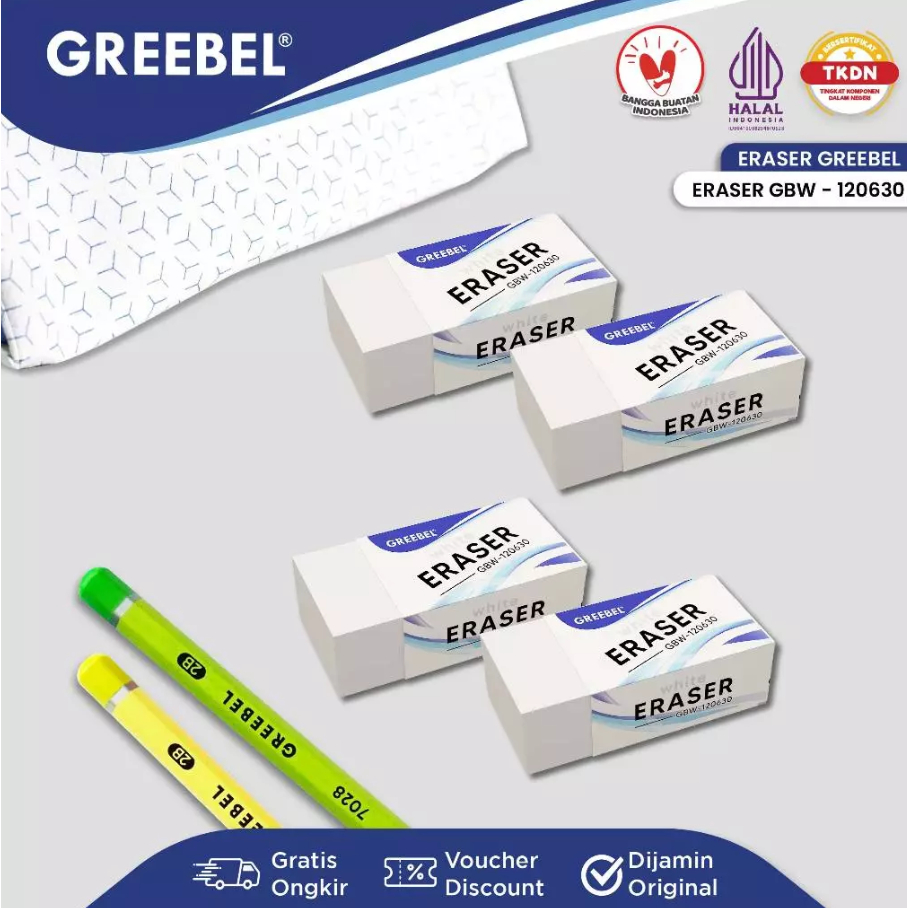 

Greebel - Penghapus Stip Eraser GBW-120630 Size M (Satuan)