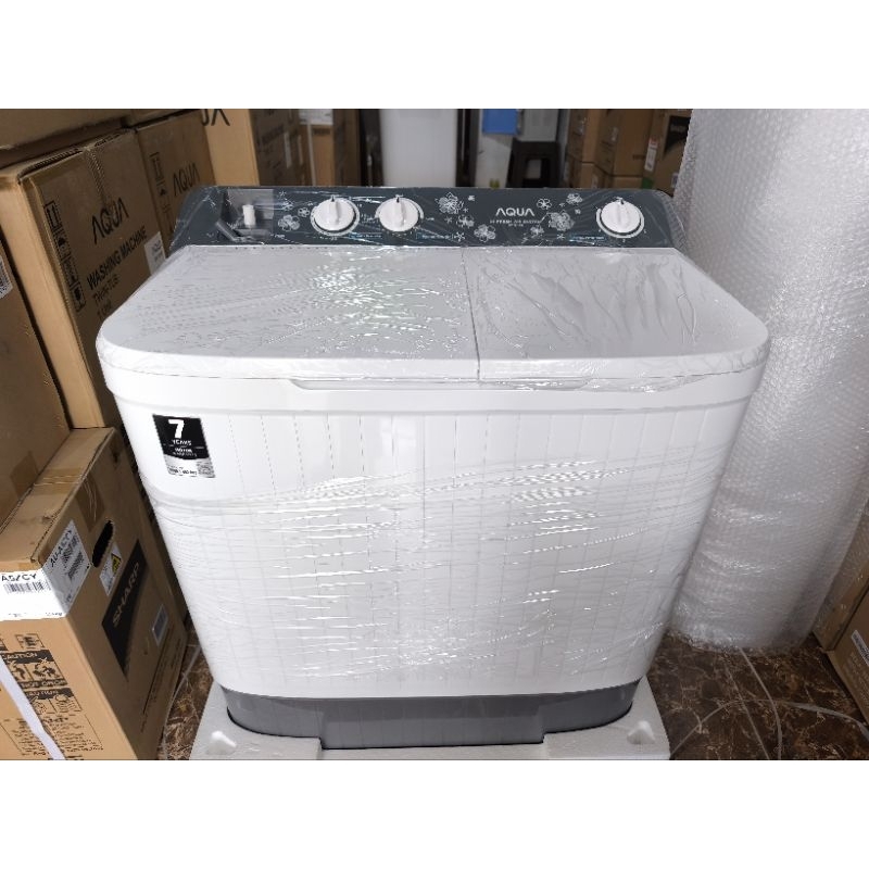mesin cuci Aqua 2 tabung 8 kg/ mesin cuci Aqua 8011HT