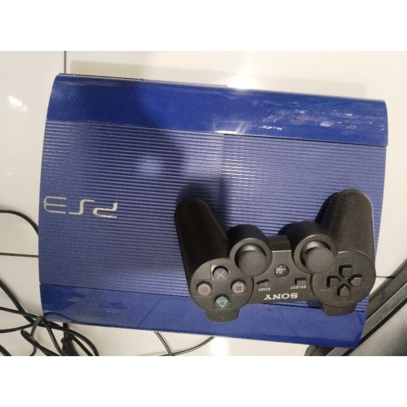 ps3 super slim warna biru hen 250 gb