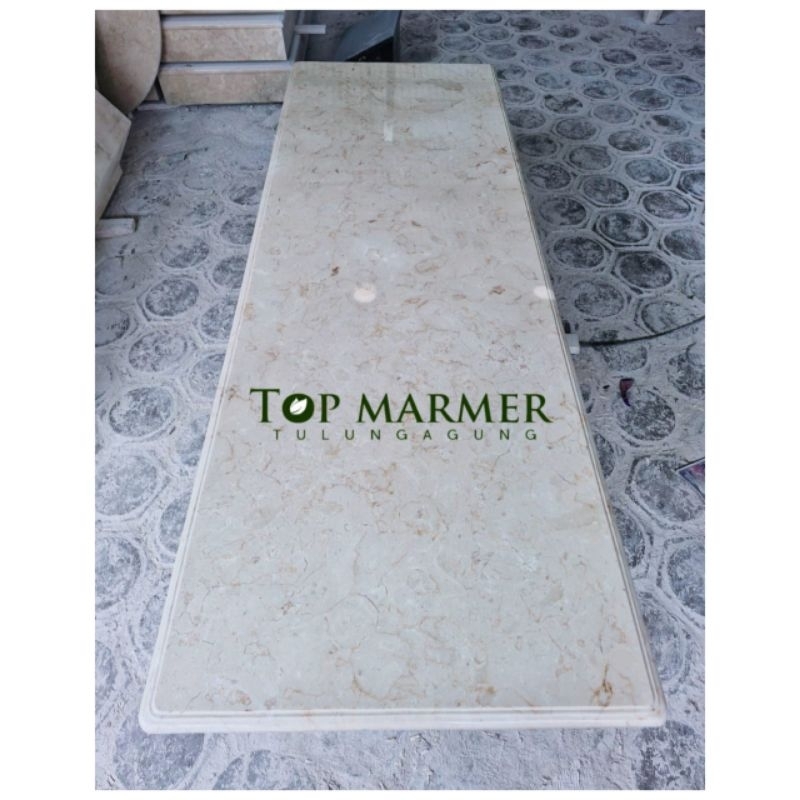 Top Table Kitchen Batu Marmer Cream - 55x155cm