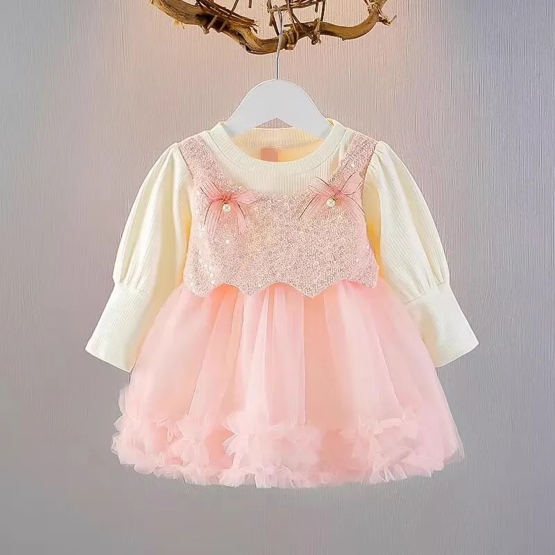 Dress Tutu Tile 2in1 Anak Perempuan Nyaman Di Pakai Usia 1-4 Tahun | Fashion Trendy Anak Cewek Model