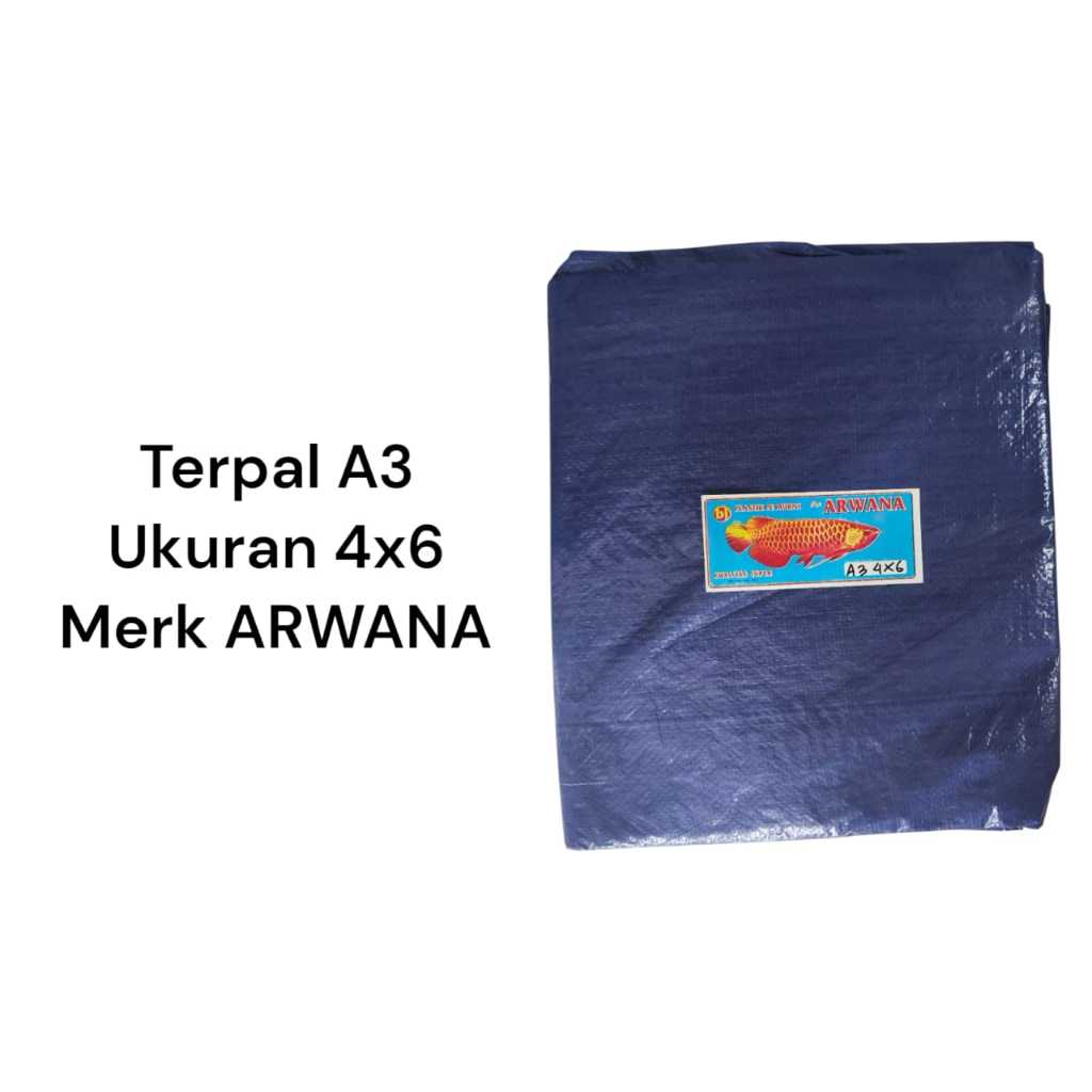 Terpal Plastik A3 Biru Silver Ukuran 4x6 Meter / Terpal 4x6 Warna Biru Silver