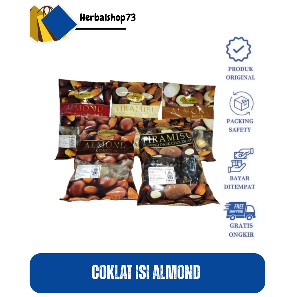

Coklat Almond Allesio l Coklat isi Almond varian rasa 100% Halal
