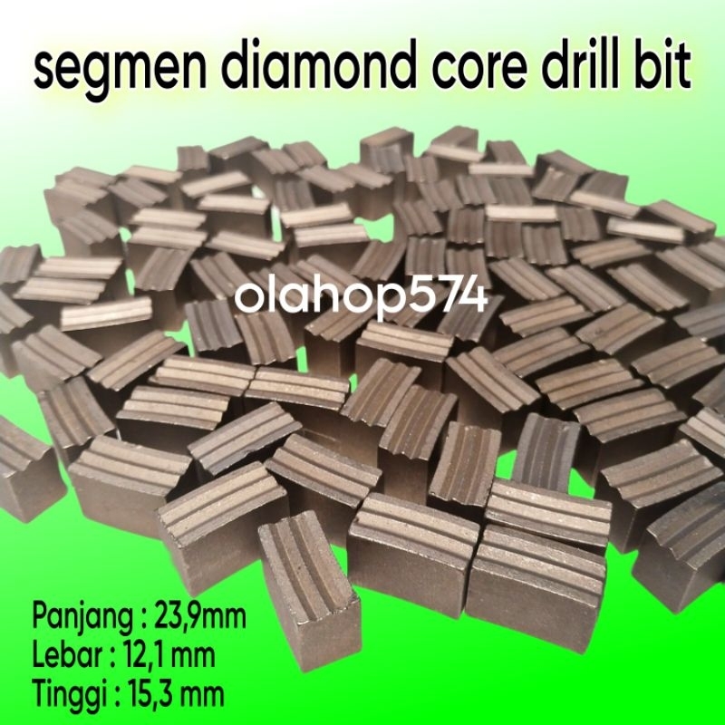 Segmen Core Drill Bit - Segmen Mata Bor Tembus Batuan Keras