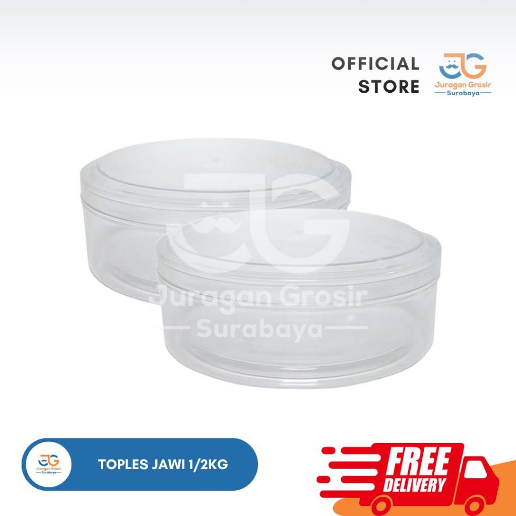 (JGS) Toples Jawi / Toples Kue Kering / Toples Kue Lebaran 1/2kg Isi 1lusin
