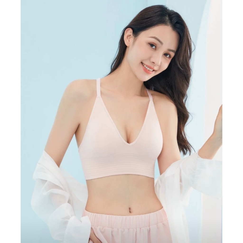 Young Curves Pink Bra Seamless Comfort Collection Young Curves Sport Bra Sportbra Sportsbra camisole
