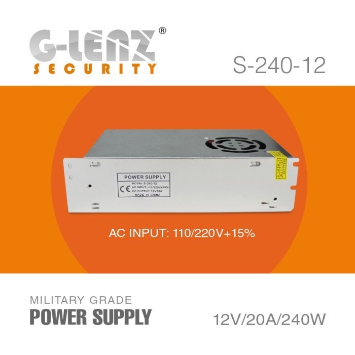 GLENZ POWER SUPPLY 20A 12V GP-20A | POWER SUPPLY 20A Untuk CCTV