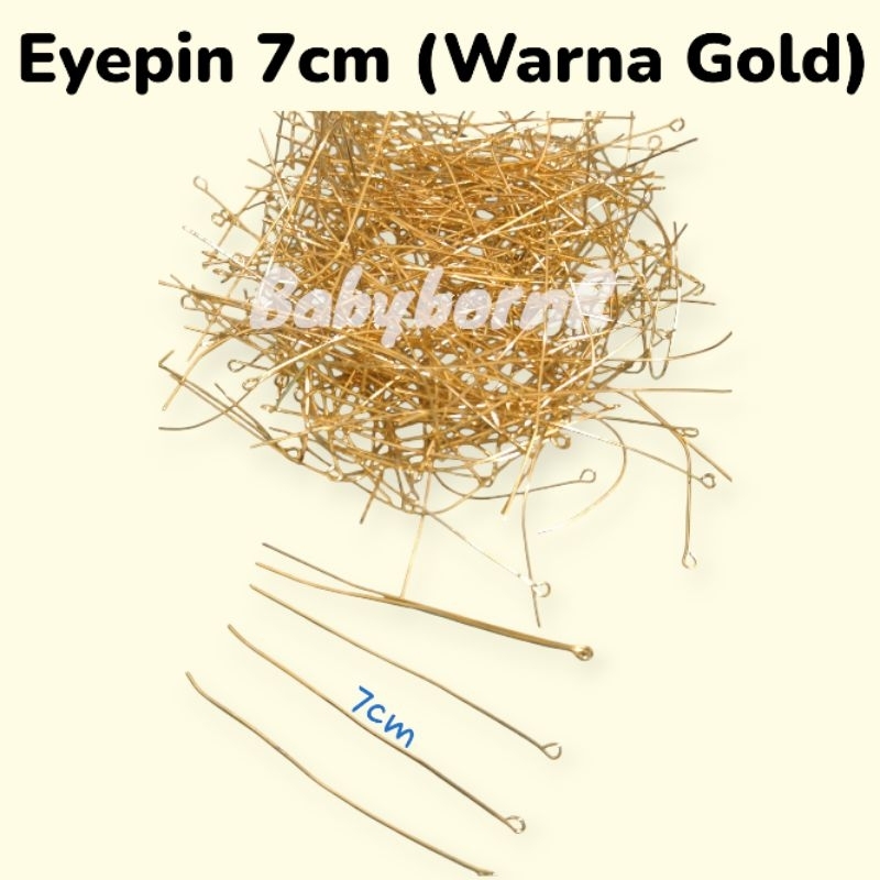 Paku Eyepin 7cm Gold / Paku Q / Paku Cumi Berlubang