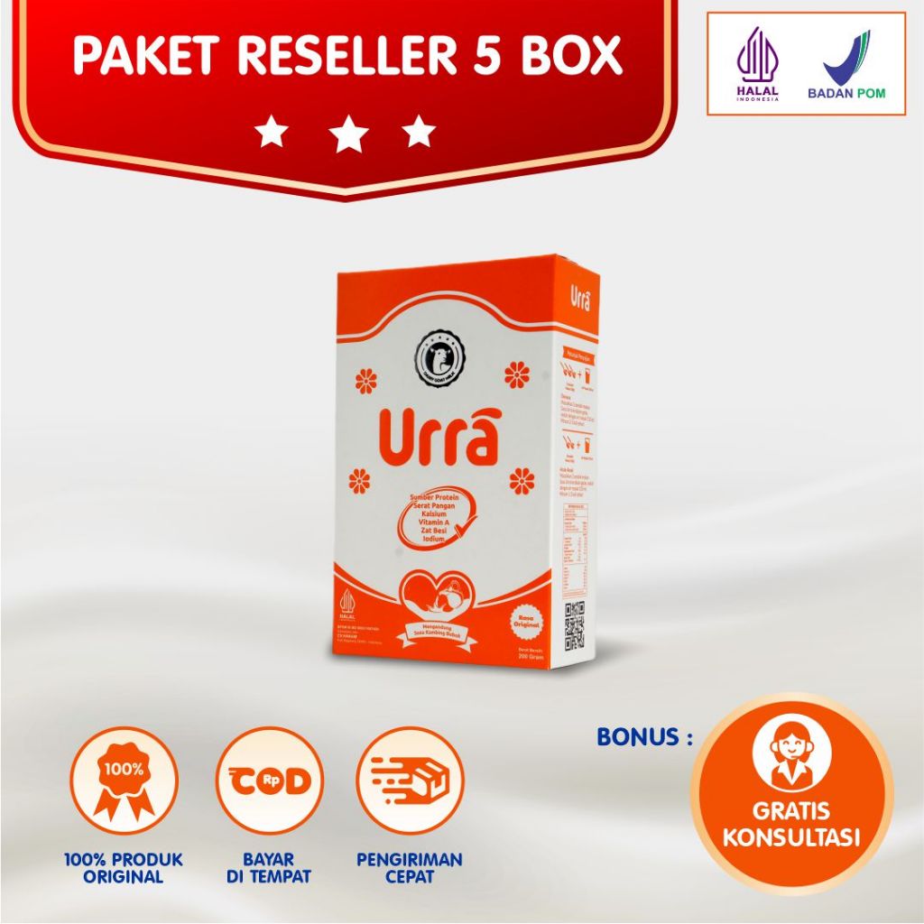 

Susu Kambing Urra Original - Penambah Berat Badan, Nafsu Makan, dan Tinggi Badan Anak - 5 Box