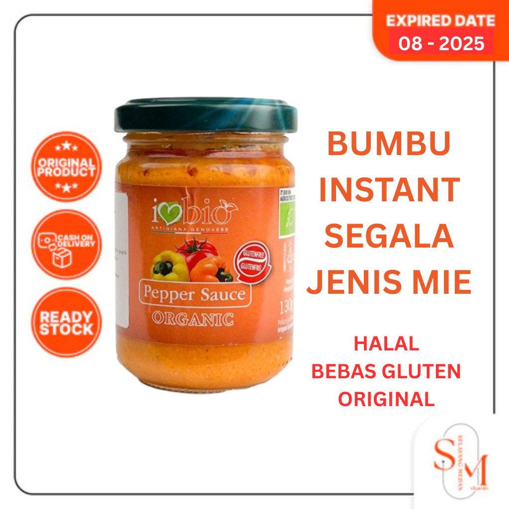 

Bumbu Instant Pedas Manis Artigiana Genovese Organic Sweet Pepper Sauce 130 Gr - Rasa Paprika Lada Hitam Halal Bebas Gluten Bumbu Ayam Pedas Manis