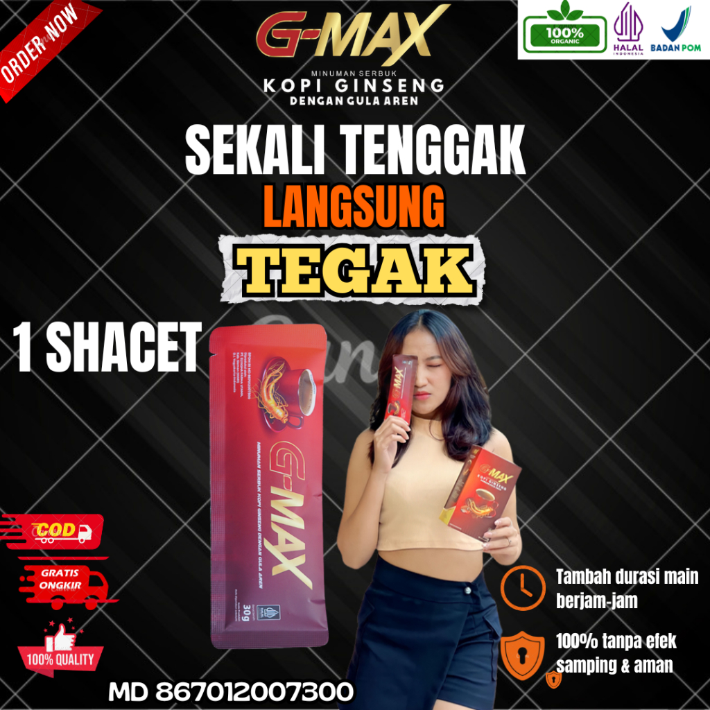 

G-MAX Kopi Ginseng Sekali Minum Langsung Tegak 15ml