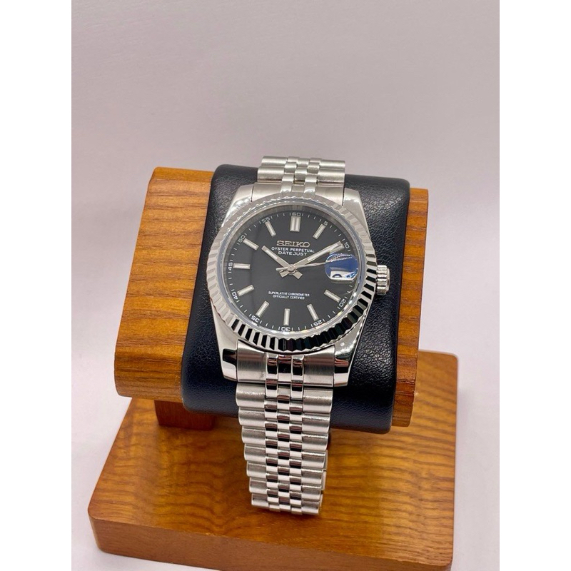 Seiko Datejust Black Perpetual NH35 Automatic
