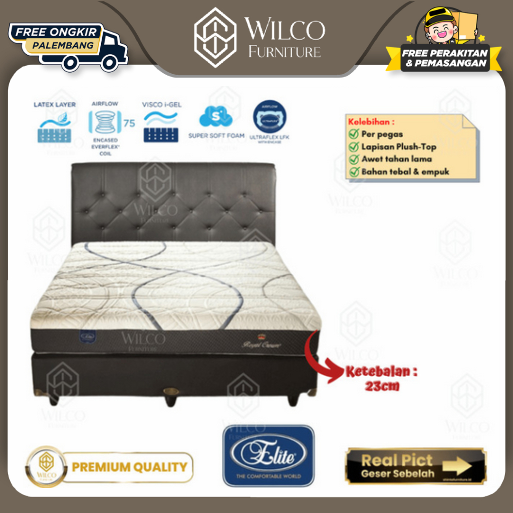Kasur Springbed  Elite Royal Crown | Kasur Latek Kasur Orthopedic | Matras Murah Palembang