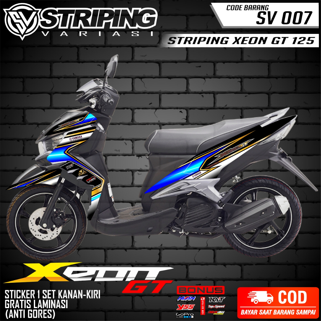 Striping Stiker XEON GT 125 / Sticker Striping Variasi Lis Yamaha XEON GT 125 | SV 007