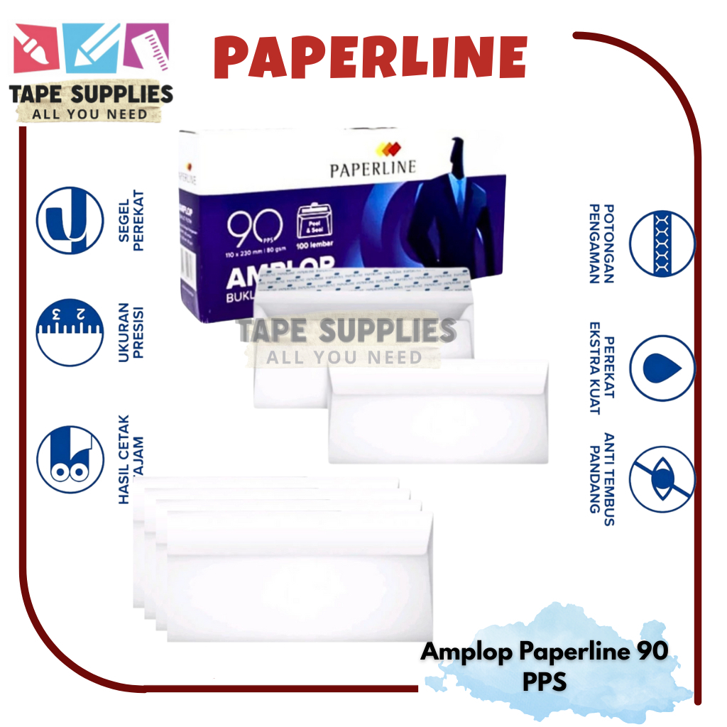 

Amplop Besar Putih 90 Paperline 1Pack (ISI 100 LEMBAR)