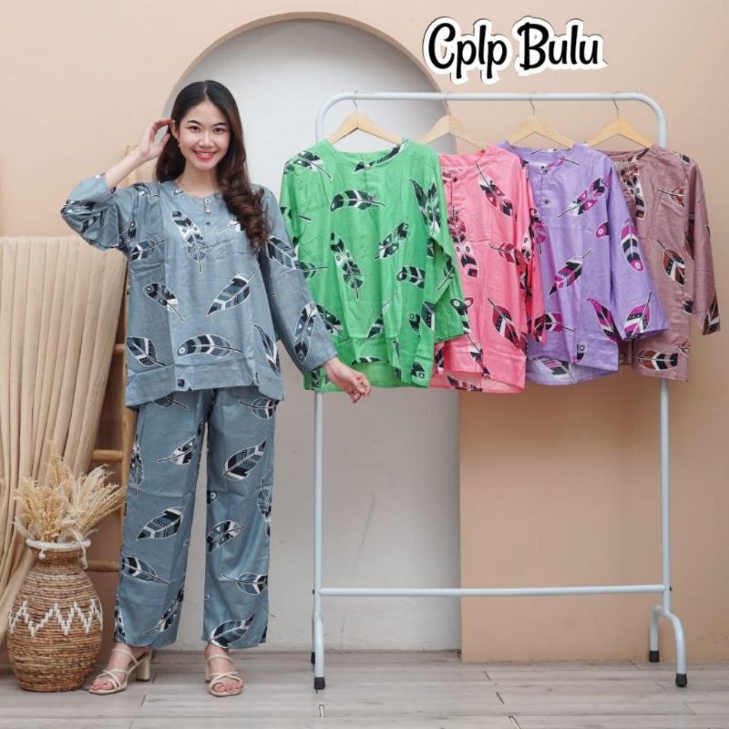 SETELAN CPLP GARLIC AMANDA SET LENGAN PANJANG HIJAB ONE SET WANITA TERMURAH BUSUI RAYON ADEM DASTER 