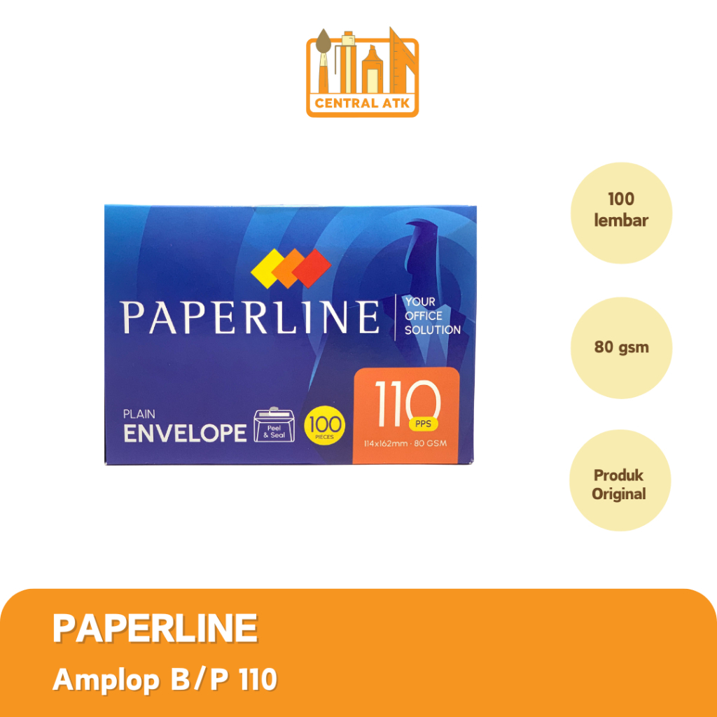 

AMPLOP PUTIH POLOS PAPERLINE 110 (1 PAK) 114 x 162MM