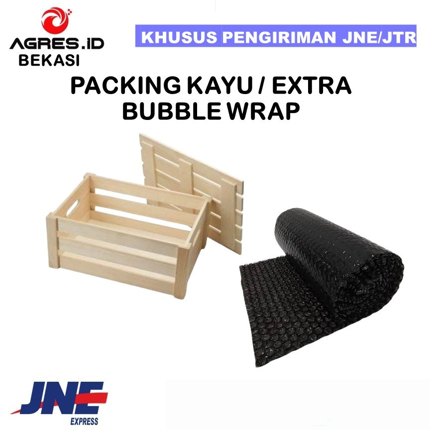 

PACKING KAYU extra pengaman produk / Extra Bubble Wrap